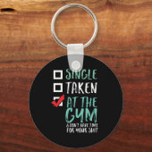 おもしろいフィットネス独身のトレーニング キーホルダー (正面)