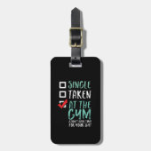 おもしろいフィットネス独身のトレーニング ラゲッジタグ (正面縦)