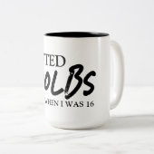 おもしろいフィットネス ツートーンマグカップ (正面右)