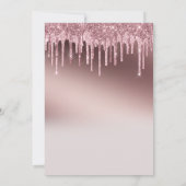 おもしろいフィフティーサプライズピンクグリッター誕生日 招待状 (裏面)