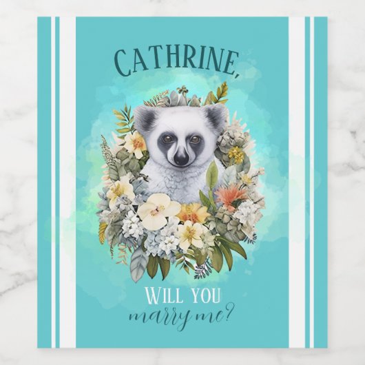 おもしろいフィ頼ンシーの黄疸の熱帯フローラカスタム ワインラベル (シングルラベル)