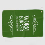 おもしろいフェアウェイのウォームバーナー ゴルフタオル (横)