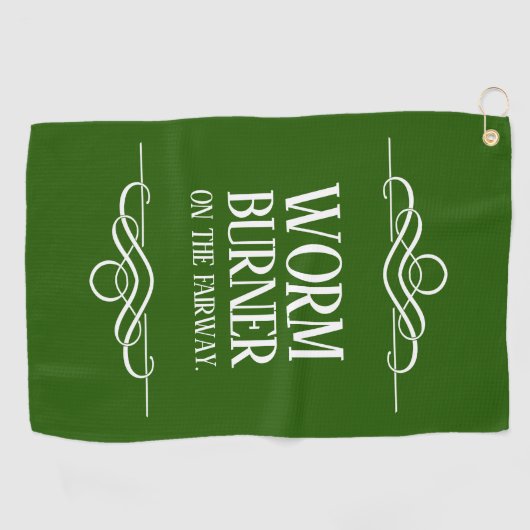 おもしろいフェアウェイのウォームバーナー ゴルフタオル (横)