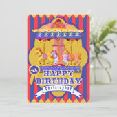 おもしろいフェア回転木馬誕生日 シーズンカード (スタンド正面)