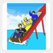 おもしろいフェア遊園地 スクエアシール (正面)