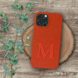 おもしろいフェイクバスケットボールレザースキンテクスチャパターン iPhone 15 PRO MAXケース