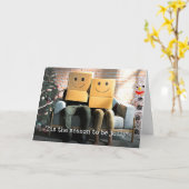 おもしろいフェスティバルカップル カード (黄色い花)