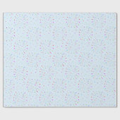おもしろいフェスティバルカラフル紙吹雪オンライトブルー ラッピングペーパー (フラット)