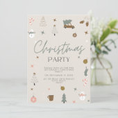 おもしろいフェスティバルクリスマスパーティの招待状 招待状 (スタンド正面)