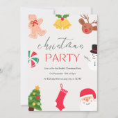 おもしろいフェスティバルクリスマスパーティー 招待状 (正面)