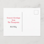 おもしろいフェスティバルクリスマスホーホーホホリデーハガキ シーズンポストカード (裏面)