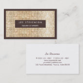 おもしろいフェスティバルスパークリー金ゴールドシークインレトロサロン 名刺 (正面/裏面)