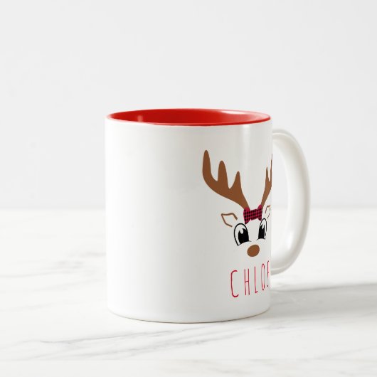 おもしろいフェスティバルトナパーソナライズされたークリスマスマグ ツートーンマグカップ (正面右)