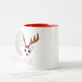 おもしろいフェスティバルトナパーソナライズされたークリスマスマグ ツートーンマグカップ (正面左)