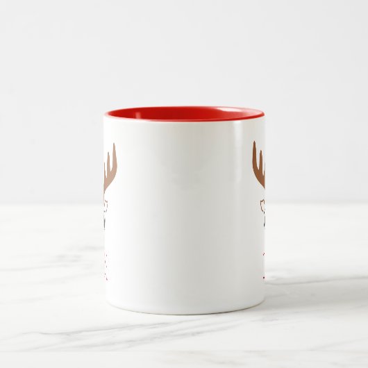 おもしろいフェスティバルトナパーソナライズされたークリスマスマグ ツートーンマグカップ (中央)