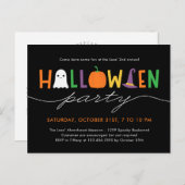 おもしろいフェスティバルハローウィンパーティ招待状葉書 シーズンポストカード (正面/裏面)