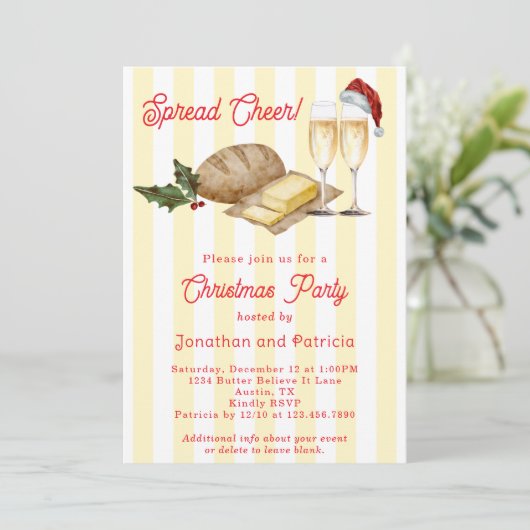 おもしろいフェスティバルバユニークタをテーマにしたクリスマスパーティー 招待状 (スタンド正面)