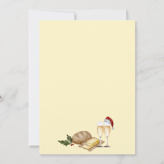 おもしろいフェスティバルバユニークタをテーマにしたクリスマスパーティー 招待状 (裏面)