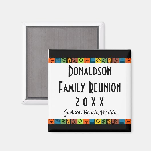 おもしろいフェスティバルファミリー懇親会記念ギフト マグネット (正面/裏面)