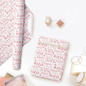 おもしろいフェスティバルファラタイポグラフクリスマスホリデー ラッピングペーパー