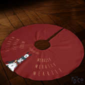 おもしろいフェスティバルレッドシックかわいいドンキーラマヒツジ ブラッシュドポリエステルツリースカート