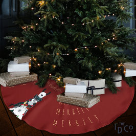 おもしろいフェスティバルレッドシックかわいいドンキーラマヒツジ ブラッシュドポリエステルツリースカート