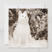 おもしろいフェスティバル写真スノードッグ 招待状 (正面)