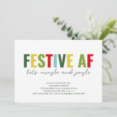 おもしろいフェスティバルAFクリスマスパーティの招待状 シーズンカード (スタンド正面)