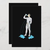 おもしろいフェンシングポストトレーニングキュートフェンサーアスリート シーズンカード (正面/裏面)