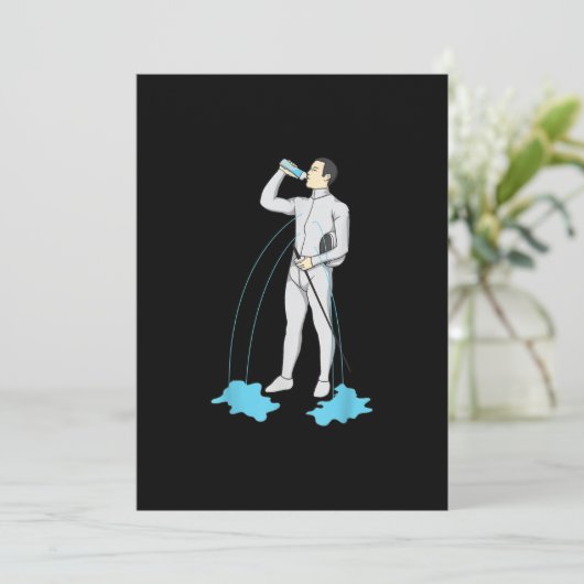 おもしろいフェンシングポストトレーニングキュートフェンサーアスリート シーズンカード (スタンド正面)