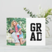 おもしろいフォトカレッモダンジ卒業招待状 招待状 (スタンド正面)