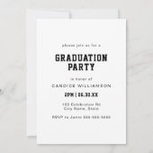 おもしろいフォトカレッモダンジ卒業招待状 招待状 (裏面)