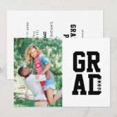 おもしろいフォトカレッモダンジ卒業招待状 招待状 (正面/裏面)