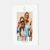 おもしろいフォトクリスマスフェスティバルAF メタルオーナメント (正面左)