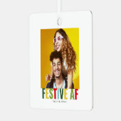 おもしろいフォトクリスマスフェスティバルAF メタルオーナメント (正面左)