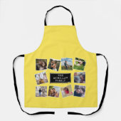 おもしろいフォトコラージュイエローエプロン エプロン (正面)