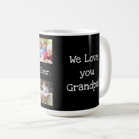 おもしろいフォトコラージュジ最高のャイバー白黒  コーヒーマグカップ (正面右)