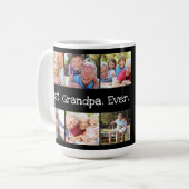 おもしろいフォトコラージュジ最高のャイバー白黒  コーヒーマグカップ (正面左)