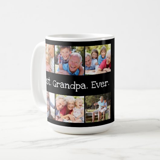 おもしろいフォトコラージュジ最高のャイバー白黒  コーヒーマグカップ (正面左)