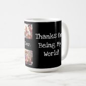 おもしろいフォトコラージュ最高の夫エバー白黒 コーヒーマグカップ (正面右)