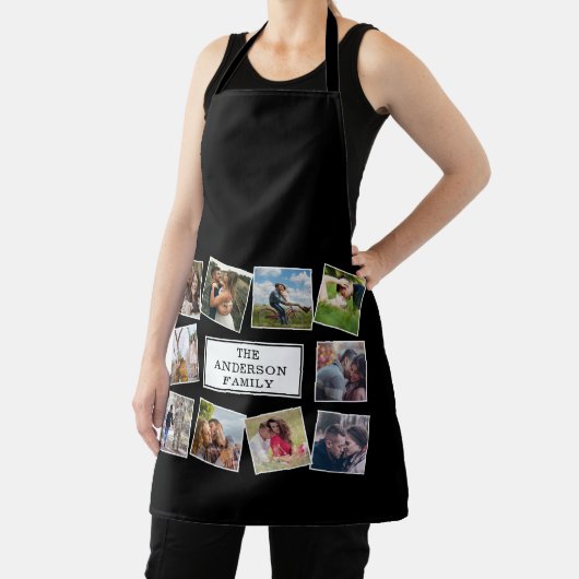 おもしろいフォトコラージュ白黒 エプロン (インサイチュ)