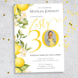 おもしろいフォトゼスティレモン30歳の誕生日パーティー 招待状