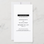 おもしろいフォトブースのブックマークテーマ日付の保存 セーブザデート (裏面)