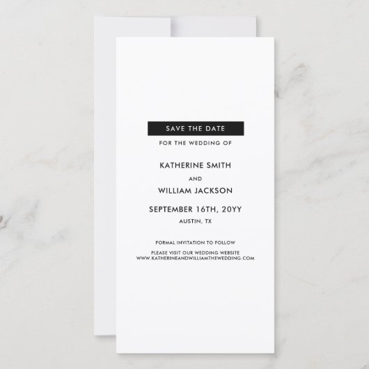 おもしろいフォトブースのブックマークテーマ日付の保存 セーブザデート (裏面)