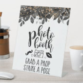 おもしろいフォトブースブラックバラ結婚ズカスタム 台座サイン (インサイチュ)