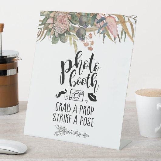 おもしろいフォトブースボヘミ結婚アンフローラカスタムズ 台座サイン (インサイチュ)