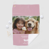 おもしろいフォトプモダンロガーモノグラムのクラブProピンク ゴルフタオル (インサイチュ)