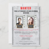 おもしろいフォトマグショット結婚式招待状 招待状 (正面)