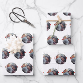 おもしろいフォトメッセージバレンタイン ラッピングペーパーシート