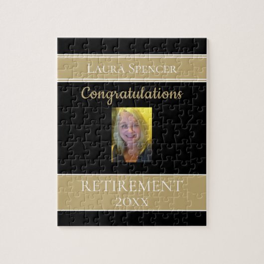 おもしろいフォト退職おめでとうパズル ジグソーパズル (縦)